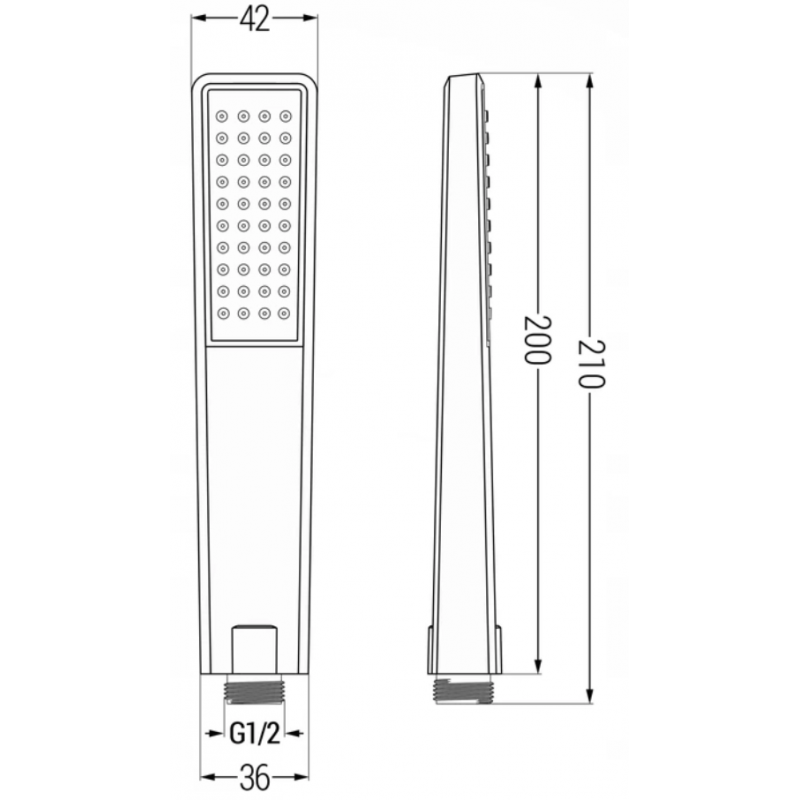 Mexen Uno DR72 Unterputz-Duschgarnitur, schwarz - 71435DR72-70