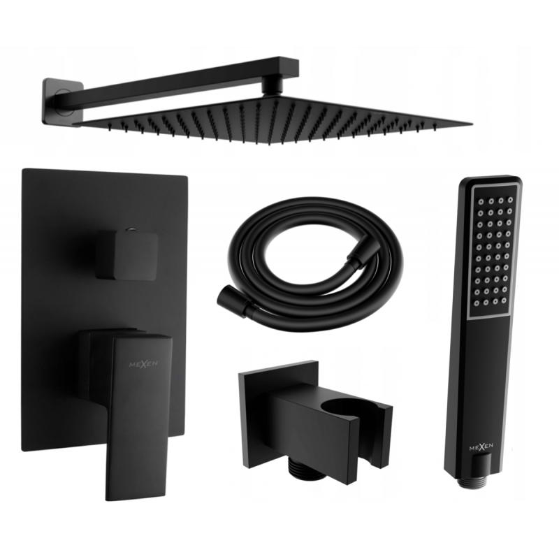 Mexen Uno DR72 Unterputz-Duschgarnitur, schwarz - 71435DR72-70