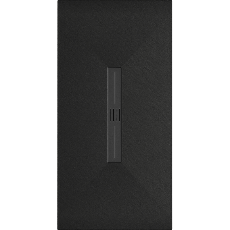 Mexen Toro rechteckige Duschwanne SMC 160 x 90 cm, schwarz, schwarze Abdeckung - 43709016-B