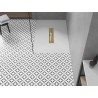 Mexen Toro rechteckige SMC-Duschwanne 110 x 70 cm, weiß, goldene Abdeckung - 43107011-G