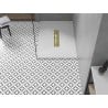 Mexen Toro rechteckige Duschwanne SMC 140 x 80 cm, weiß, goldene Abdeckung - 43108014-G