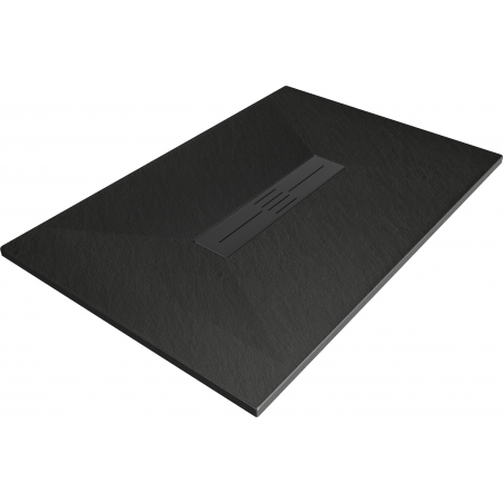 Mexen Toro rechteckige SMC-Duschwanne 130 x 90 cm, schwarz, Abdeckung schwarz - 43709013-B