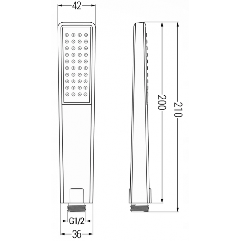 Mexen Uno DR33 Unterputz-Duschset, schwarz - 71435DR33-70