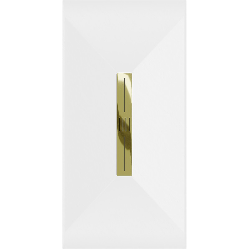 Mexen Toro Rechteckige Duschwanne SMC 150 x 80 cm, weiß, Blende gold - 43108015-G