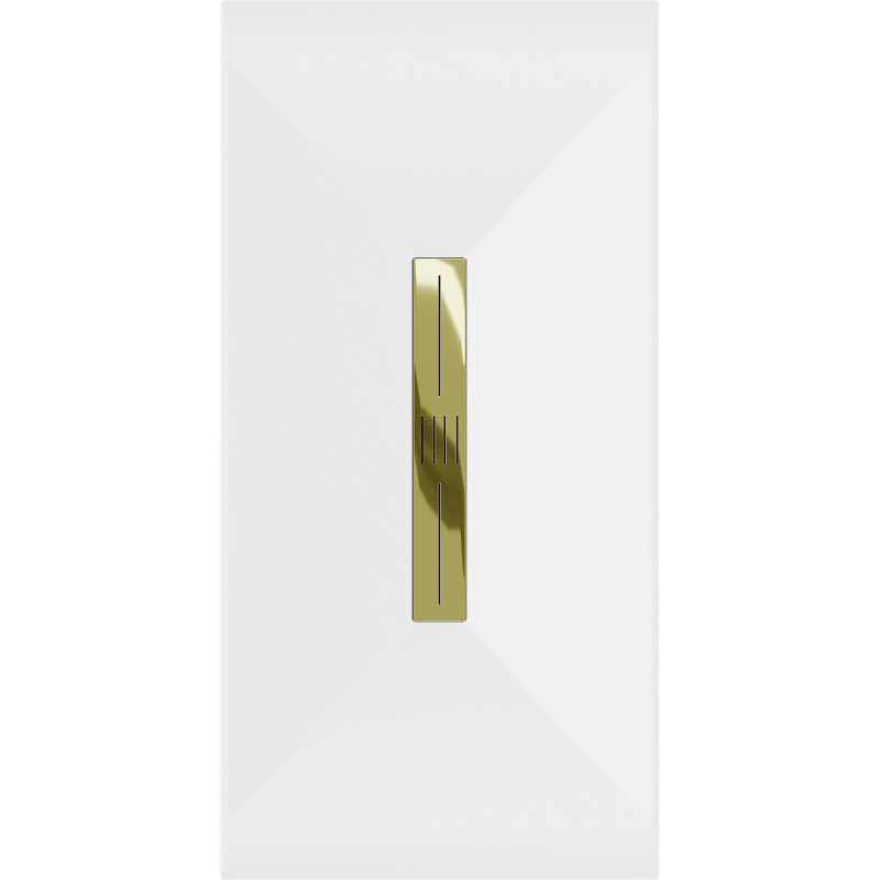 Mexen Toro rechteckige Duschwanne SMC 170 x 80 cm, weiß, Abdeckung gold - 43108017-G