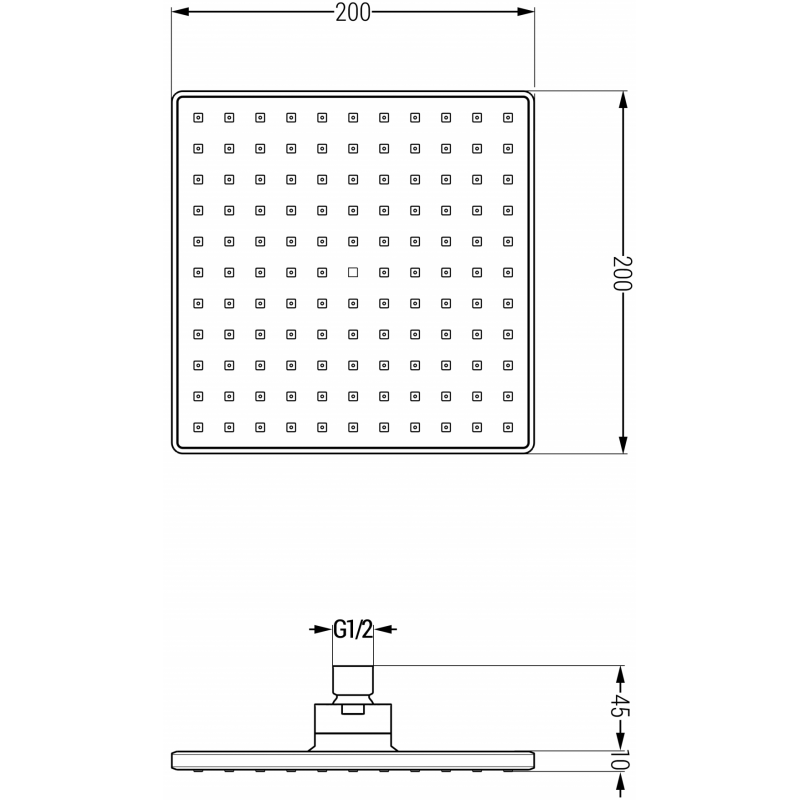 Mexen Uno DR45 Einbau-Duschset, Chrom - 71435DR45-00