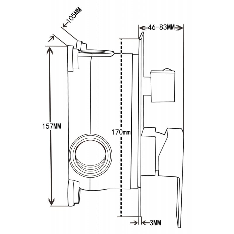 Mexen Uno DR45 Unterputz-Duschset, gold - 71435DR45-50