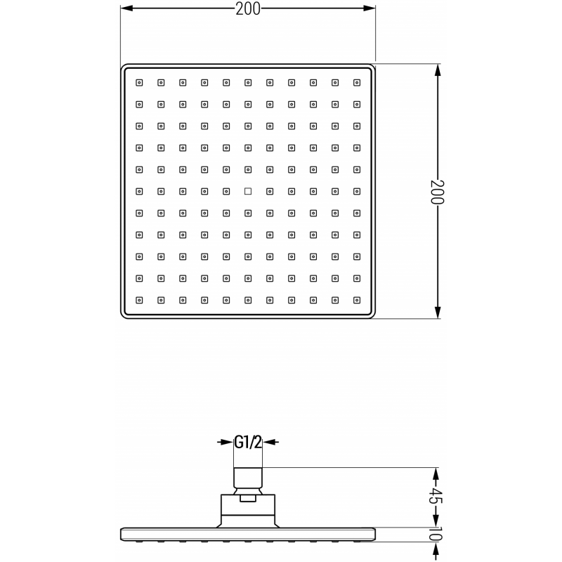 Mexen Uno DR45 Unterputz-Duschset, schwarz - 71435DR45-70