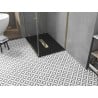 Mexen Toro rechteckige Duschwanne SMC 130 x 70 cm, schwarz, goldene Abdeckung - 43707013-G
