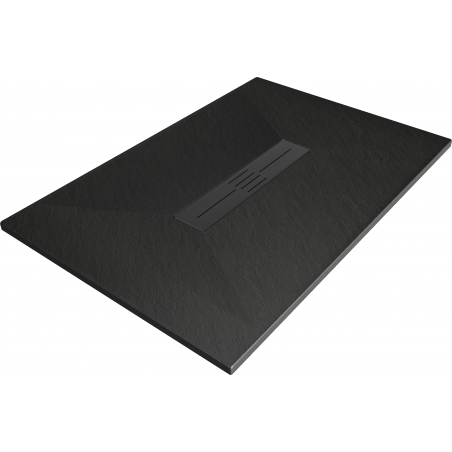 Mexen Toro rechteckige Duschwanne SMC 140 x 70 cm, schwarz, schwarze Abdeckung - 43707014-B