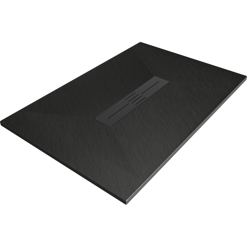 Mexen Toro Rechteckige Duschwanne SMC 120 x 70 cm, schwarz, schwarze Abdeckung - 43707012-B