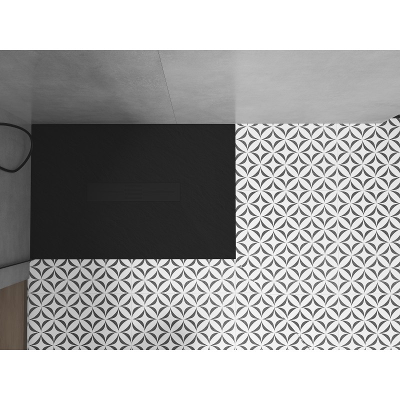 Mexen Toro Rechteckige Duschwanne SMC 120 x 70 cm, schwarz, schwarze Abdeckung - 43707012-B