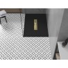 Mexen Toro rechteckige Duschwanne SMC 120 x 80 cm, schwarz, goldene Abdeckung - 43708012-G