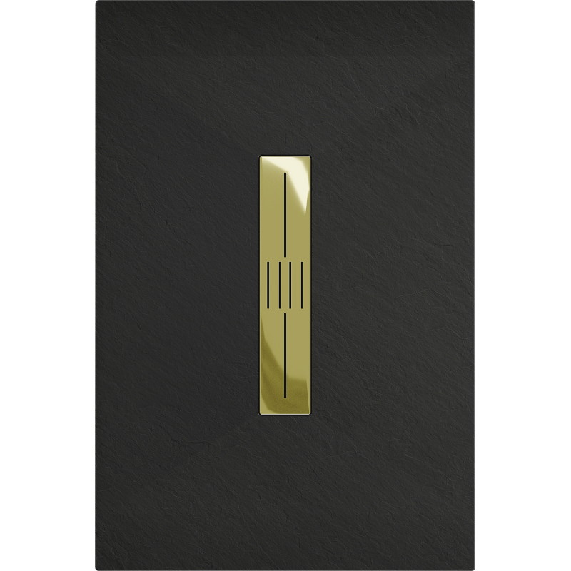 Mexen Toro Rechteckige SMC-Duschwanne 140 x 80 cm, schwarz, goldene Abdeckung - 43708014-G
