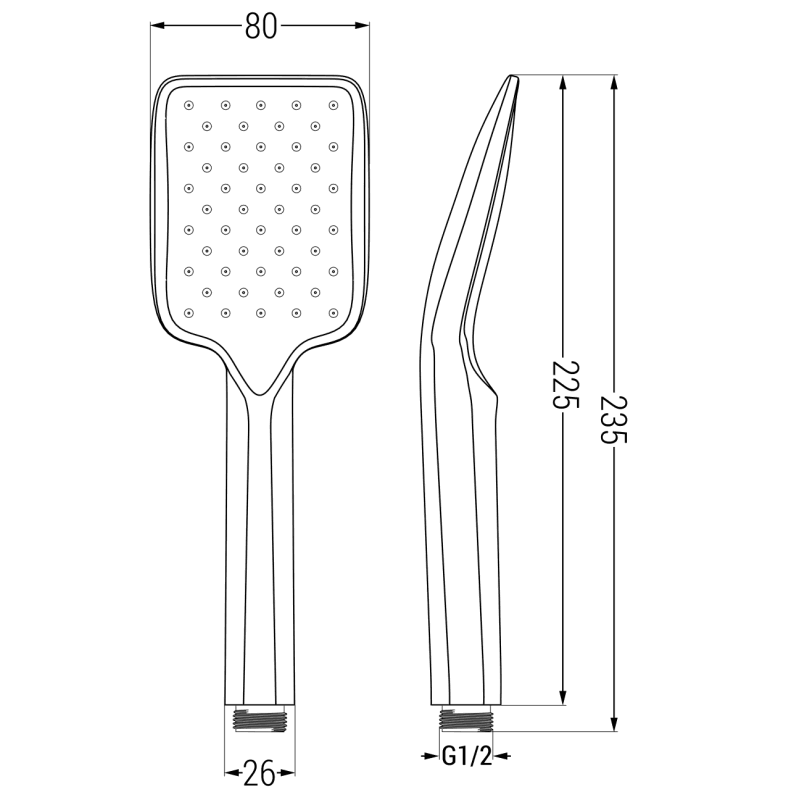 Mexen Uno DR62 Unterputz-Duschset, gold - 71435DR62-50