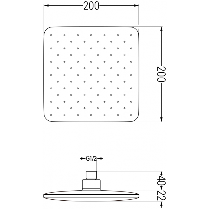 Mexen Uno DR62 Unterputz-Duschset, gold - 71435DR62-50