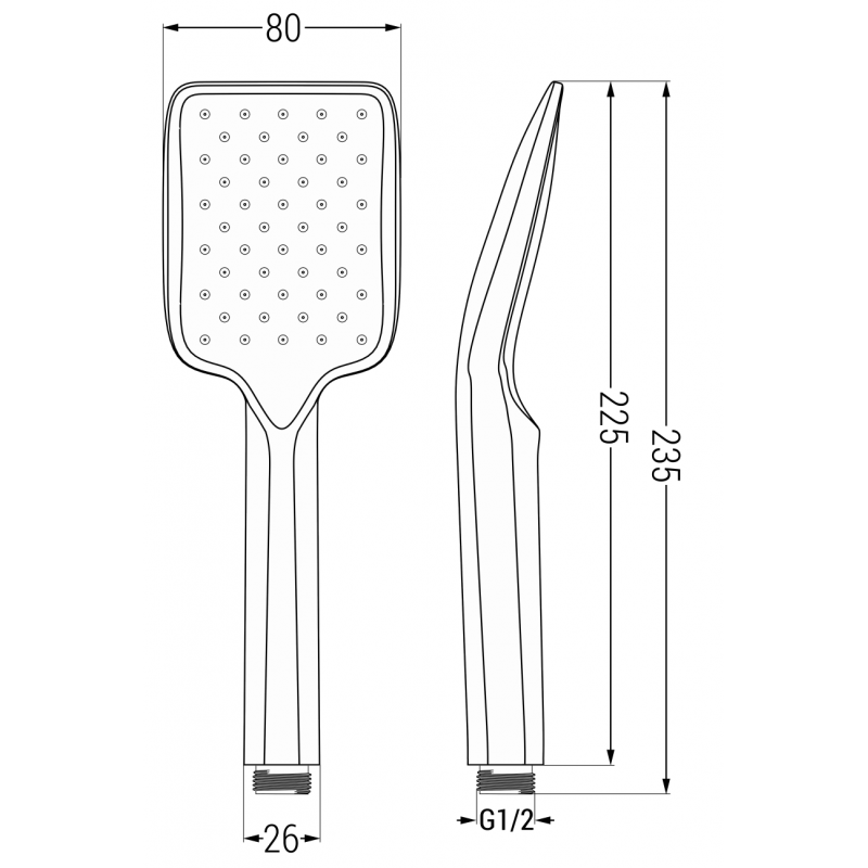 Mexen Uno DR62 Unterputz-Duschset, schwarz - 71435DR62-70