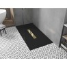 Mexen Toro rechteckige Duschwanne SMC 180 x 70 cm, schwarz, Abdeckung gold - 43707018-G