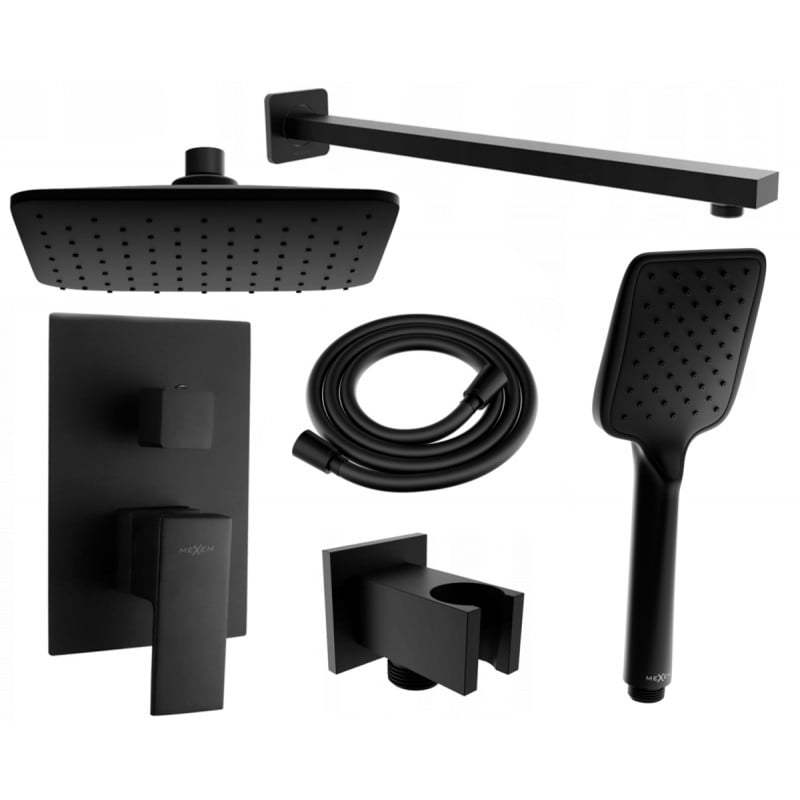 Mexen Uno DR62 Unterputz-Duschset, schwarz - 71435DR62-70