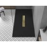 Mexen Toro rechteckige SMC-Duschwanne 200 x 80 cm, schwarz, Abdeckung in Gold - 43708020-G