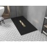 Mexen Toro rechteckige Duschwanne SMC 180 x 80 cm, schwarz, goldene Abdeckung - 43708018-G