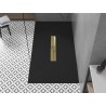 Mexen Toro rechteckige Duschwanne SMC 150 x 90 cm, schwarz, goldene Abdeckung - 43709015-G