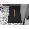 Mexen Toro rechteckige Duschwanne SMC 170 x 90 cm, schwarz, goldene Abdeckung - 43709017-G
