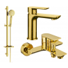 Mexen Alfa DQ40 Badewannen-Set, gold - 745703DQ40-50