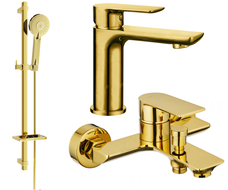 Mexen Alfa DQ40 Badewannen-Set, gold - 745703DQ40-50