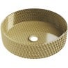 Mexen Aura Glaswaschbecken Aufsatzwaschbecken 39 x 39 cm, Gold - 24013950