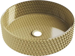 Mexen Aura Glaswaschbecken auf der Arbeitsplatte 39 x 39 cm, gold - 24013950