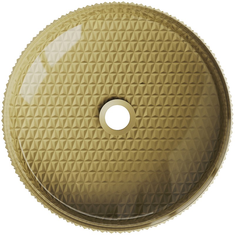 Mexen Aura Glaswaschbecken auf der Arbeitsplatte 39 x 39 cm, gold - 24013950
