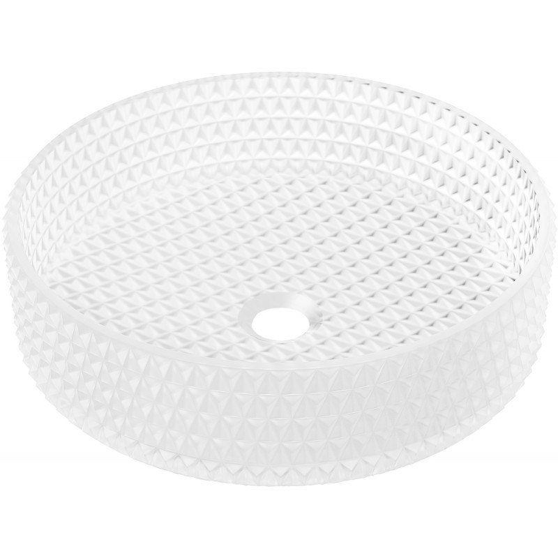 Mexen Aura Glas Waschbecken Aufsatz 39 x 39 cm, mattes Glas - 24013930