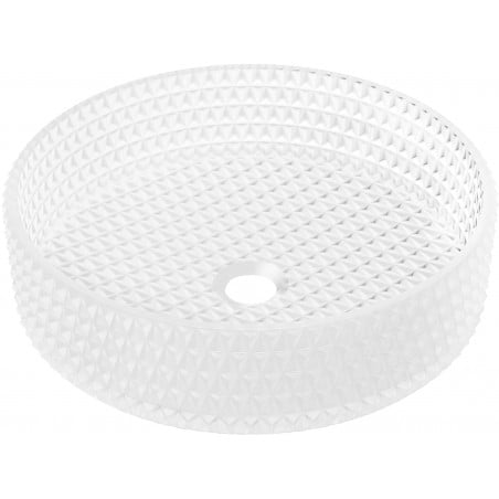 Mexen Aura gläsernes Aufsatzwaschbecken 39 x 39 cm, mattiertes Glas - 24013930