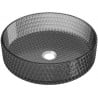 Mexen Aura Glaswaschbecken Aufsatzwaschbecken 39 x 39 cm, schwarz - 24013970