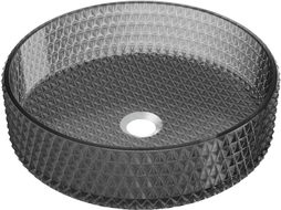 Mexen Aura Glas Aufsatzwaschbecken 39 x 39 cm, schwarz - 24013970