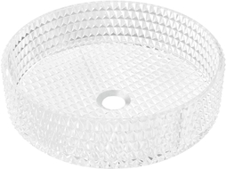 Mexen Aura Glas-Waschbecken Aufsatzwaschbecken 39 x 39 cm, transparent - 24013900