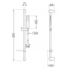 Mexen Alfa DF72 Badewannen-Set, Chrom - 745703DF72-00