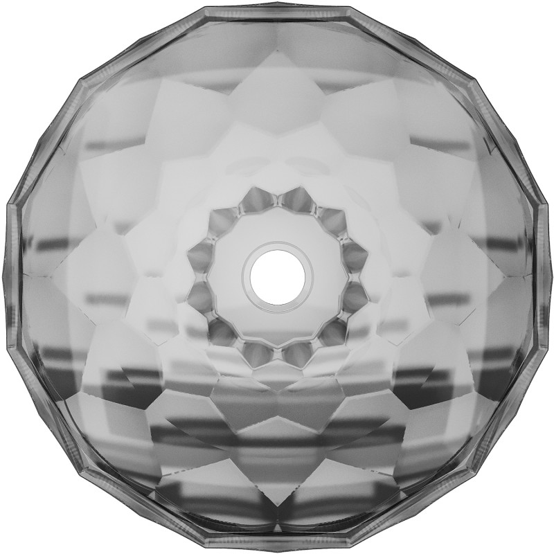 Mexen Inga Glas-Waschtischschale 44 x 44 cm, schwarz - 24074470