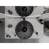 Mexen Inga schwarzes, aufgesetztes Glaswaschbecken 44 x 44 cm - 24074470