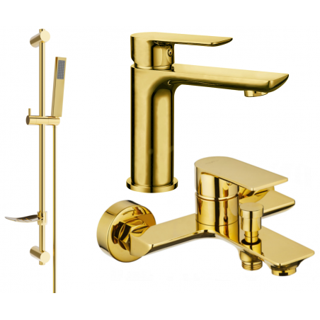 Mexen Alfa DF02 Badewannenset, gold - 745703DF02-50