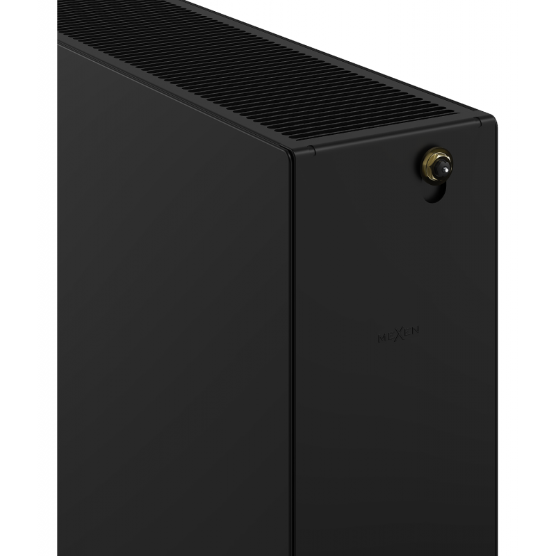 Mexen Flat CCF33 Plattenheizkörper 600 x 1300 mm, mittlerer Bodenanschluss, 2861 W, schwarz - W6C33F-060-130-70