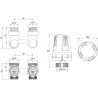 Mexen G01 thermostatisches Zweirohr-Set DN50, Eckform 1/2"x3/4", Nickel - W911-012-918-01