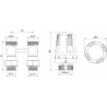 Mexen G01 thermostatisches Zweirohr-Set DN50, gerade 1/2"x3/4", Nickel - W912-012-918-01