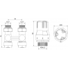 Mexen G02 thermostatisches Zweirohr-Set DN50, gerade 1/2"x16 mm, Nickel - W912-016-928-01