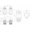 Mexen G04 thermostatisches Doppelrohr-Set DN50, Eckversion 1/2"x16 mm, Nickel - W911-016-948-01