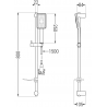 Mexen Alfa DF54 Duschset, Weiß/Chrom - 745704DF54-02