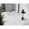 Mexen Stone+ quadratische Duschwanne, 100 x 100 cm, weiß, schwarze Abdeckung - 44101010-B
