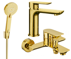 Mexen Alfa R40 Badewannen-Set, gold - 745703R40-50