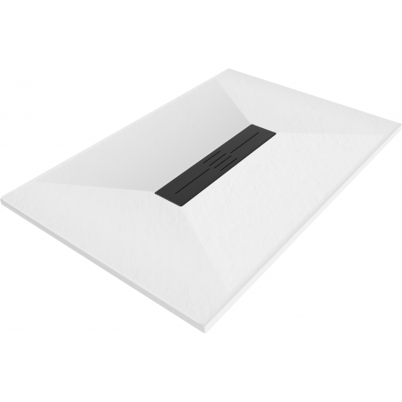 Mexen Toro rechteckige SMC-Dusche 100 x 80 cm, weiß, schwarze Abdeckung - 43108010-B